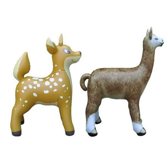 Inflatable Deer Alpaca Animal Toy Party Gift Kids (DEER3+ALPA)
