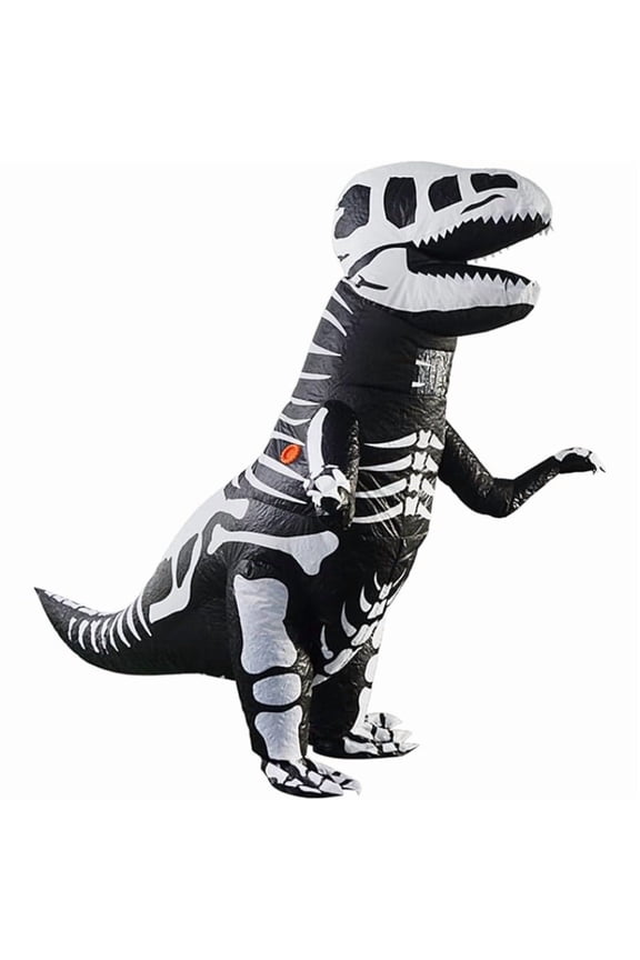 Inflatable Dinosaur Costume Skeleton Tyrannosaurus Inflatable Cosplay Party Christmas Halloween Dinosaur Skeleton Set,Height 59"74.8",T-Rex