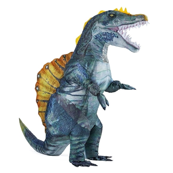 Inflatable Dinosaur Costume for Adult Blow-up Spinosaurus Costume Funny Dino Halloween Costume Outfit for Adult