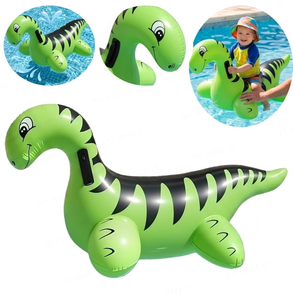 Inflatable Dinosaur Pool Float for Kids Teens Adults Thickened PVC Ride-On Swimming Raft with Handle Summer Beach Lake Party Lounge Toy