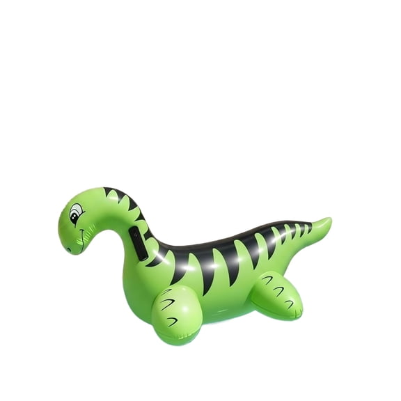 Inflatable Dinosaur Ride Water Play Toy for Pool Party, Thickened PVC Float with Handle, Swimming Ring for Pool, Green