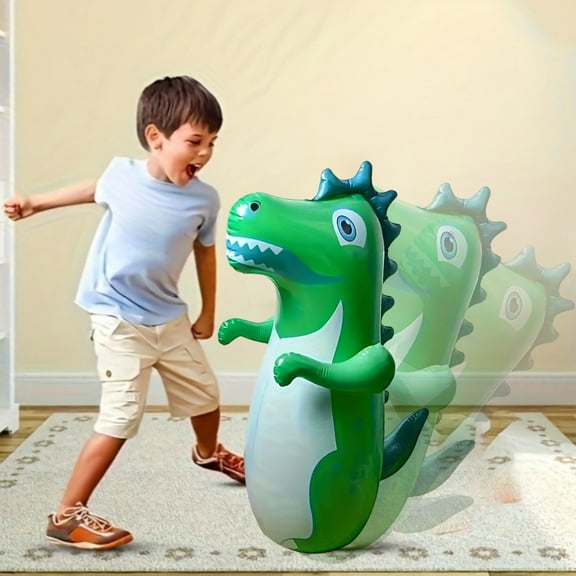 Inflatable Dinosaur Tumbler – Thickened PVC Bop Bag, Indoor Exercise & Stress Relief