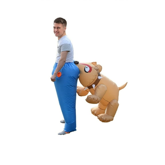 Inflatable Dog Attack Costume - Hilarious Blow-Up Outfit for Parties, Halloween & Pranks | Fits Adults (4.9-6.2 ft)