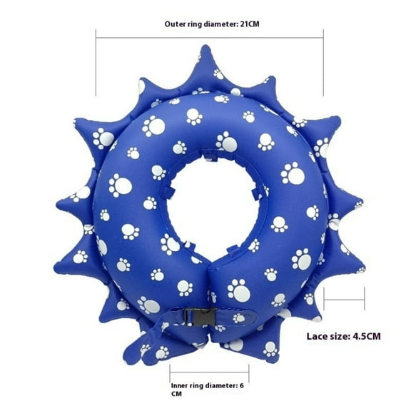 Inflatable Dog Cat Recovery Collar Thickened Elizabethan Cone for Post Surgery Care Anti Scratch Anti Lick Pet Neck Protector