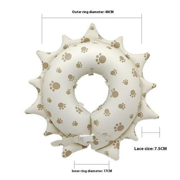 Inflatable Dog Cat Recovery Collar Thickened Elizabethan Cone for Post Surgery Care Anti Scratch Anti Lick Pet Neck Protector