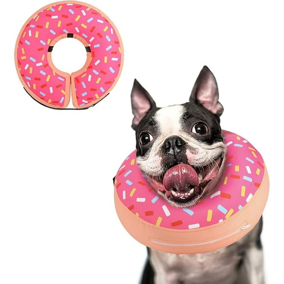 Inflatable Dog Cone Collar Alternative After Surgery, Doggie Neck Donut Collar Recovery ECollar, Soft Dog Cone for Small Medium Large Dogs