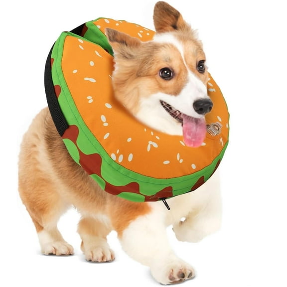 Inflatable Dog Cone Collar for Large Medium Small Dogs, Soft Adjustable Recovery Cone Collar for Dogs Cats, Dog Neck Donut Dog Cone, Dog Cone Alternative After Surgery, M(10"-14")