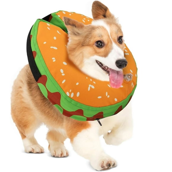 Inflatable Dog Cone Collar for Large Medium Small Dogs, Soft Adjustable Recovery Cone Collar for Dogs Cats, Dog Neck Donut Dog Cone, Dog Cone Alternative After Surgery, M(10"-14")