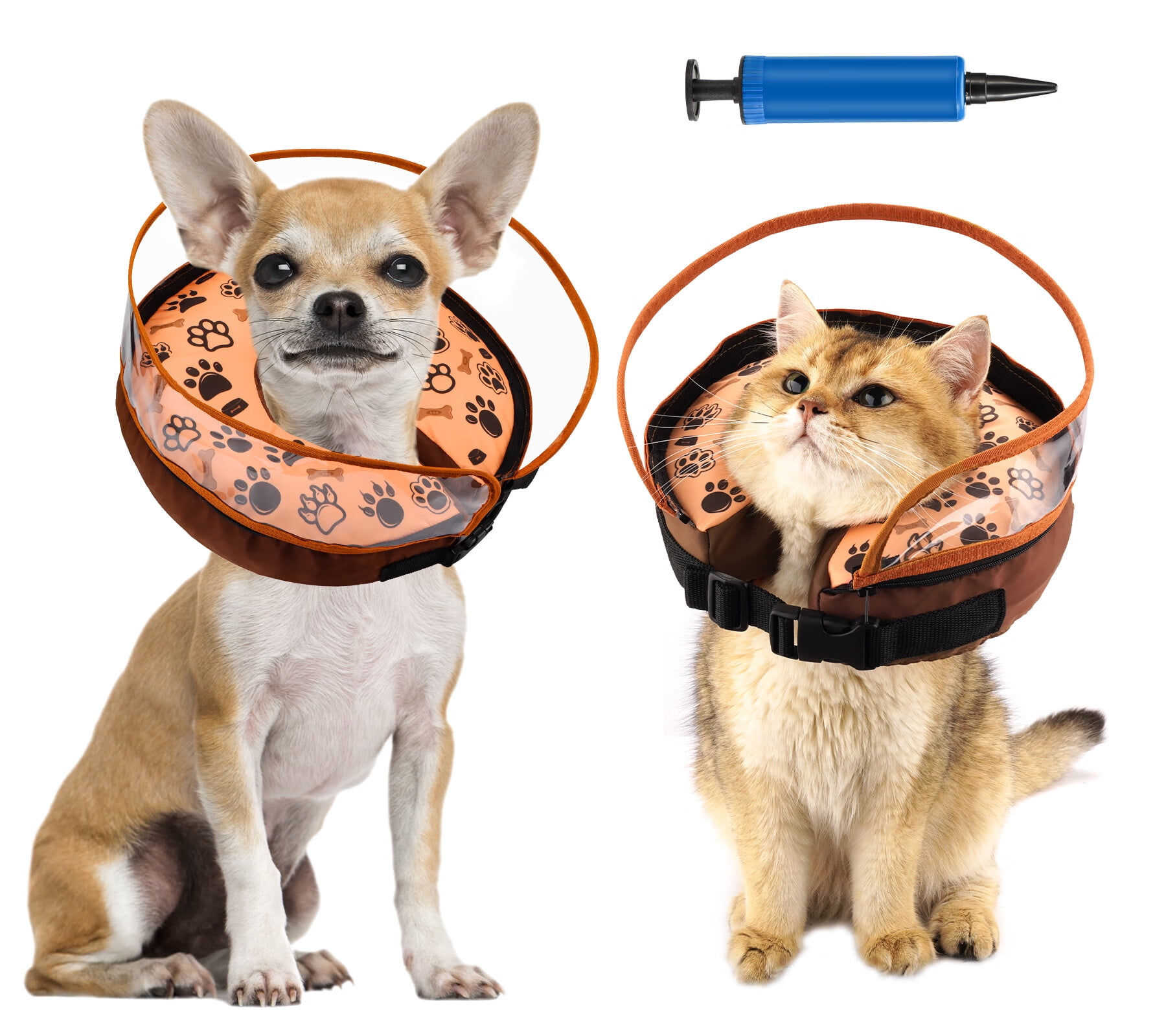 Inflatable Dog Cone Collar for Dogs After Surgery, Soft Adjustable Blow up  Donut Dog E-Collar for Small Medium Large Dog and Cats - Walmart.com