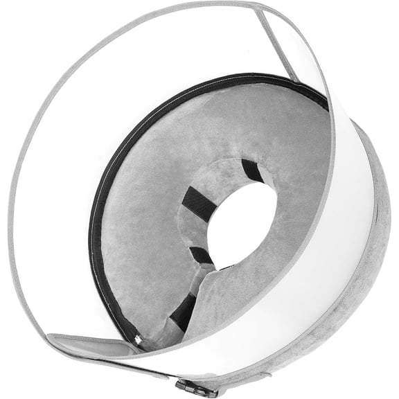 Inflatable Dog Cone, Soft Dog Donut Collar After Surgery, 2-in-1 Inflatable Collar with Detachable Anti-Licking Shield, Patented Donut Cone to Stop Licking Wounds
