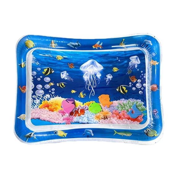 Inflatable Dog Water Chilling Mat Leakproof Water Sensory Play Mat Reusable Pet Water Bed Lounger Sofa Indoor Outdoor Various Patterns