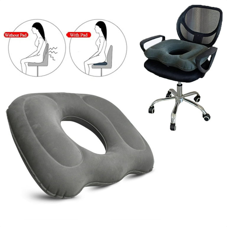 Inflatable Donut Cushion Seat Portable Orthopaedic Pillow Seat for Coccyx Haemorrhoids Tailbone Pain Prostate Sores Daily use Cushion