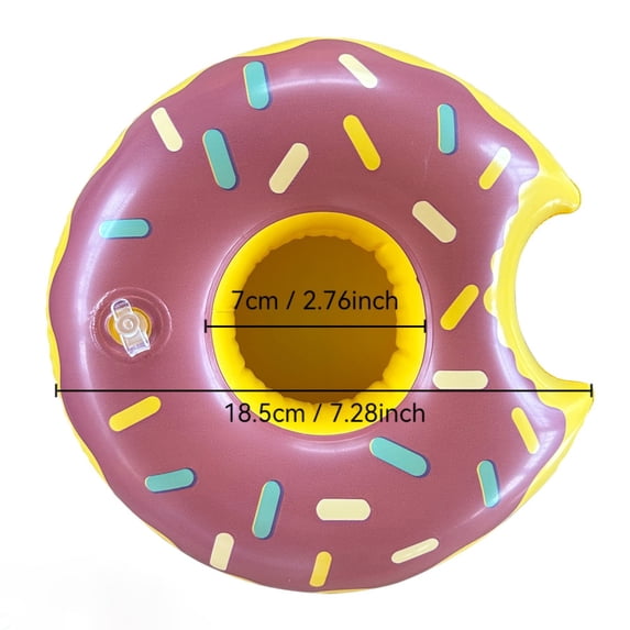 Inflatable Donut Drink Holder for Pool Parties Summer Gatherings Floating Beverage Floats YYUZH