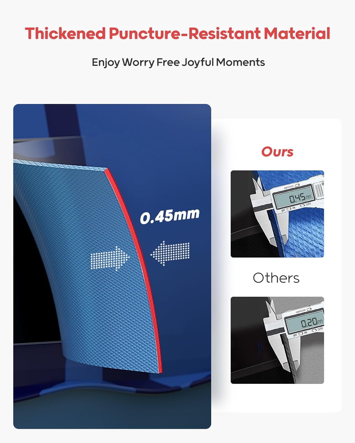 Inflatable Double River Tube, 2 Person 660lb Capacity, Puncture ...