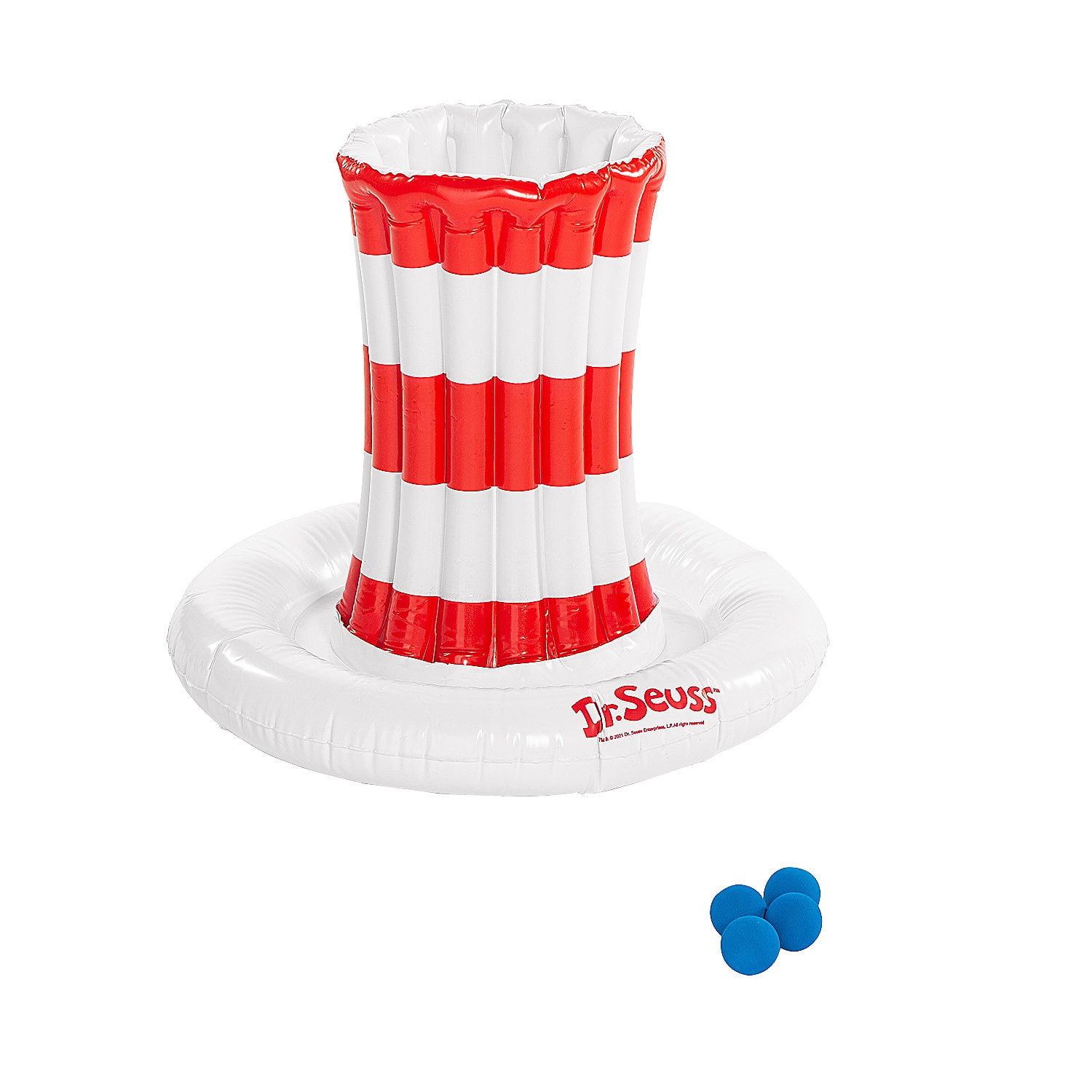 Inflatable Dr. Seuss The Cat in the Hat Hat Toss Game 5 Pieces