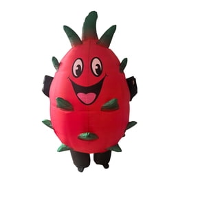 Inflatable Dragon Fruit Costume for Adults, Funny Blow Up Pitaya Suit, Cartoon Tropical Design, Halloween Cosplay, Luau Party