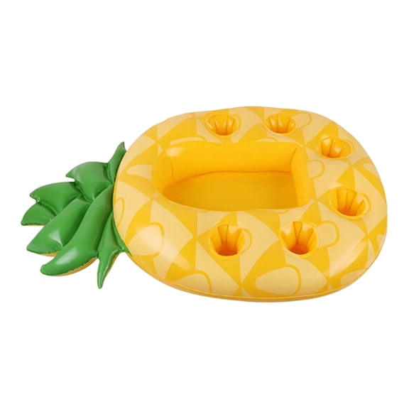Inflatable Drink Holder Capacity Pineapple Fruit Drink Float Inflatable Swimming Pool Cup Holder Serving Bar Cooler For Adults Summer Pool Party Beach Hot Tub River Tube Hand Swimming Adult Floaters