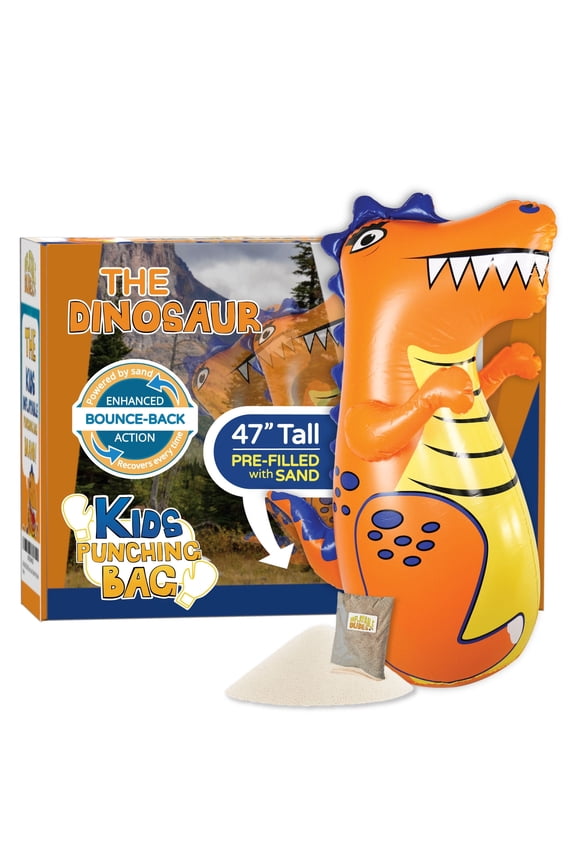 Orange Dinosaur 47 Inches -Kids Punching Bag |Filled with Sand