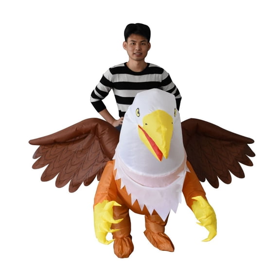 Inflatable Eagle Ride-On Costume For Adults - Patriotic Bald Eagle Party Outfit,Height 4'11"-6'3",Eagle