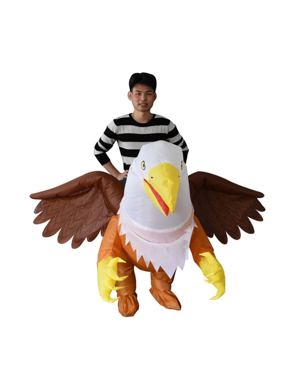 Inflatable Eagle Ride-On Costume For Adults - Patriotic Bald Eagle Party Outfit,Height 4'11"-6'3",Eagle