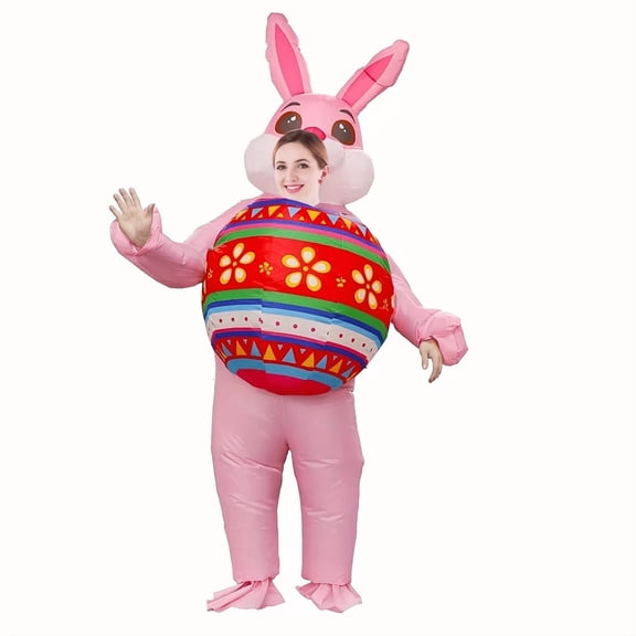 Inflatable Easter Bunny Rabbit Costume Adult Bunny Clothes Role Play Bunny Suit Carnival Easter Decoration