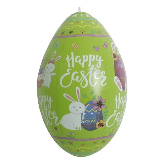 Inflatable Easter Egg 16IN PVC - Large Easter Hanging Ornament for Outdoor Yard Garden, Blow Up Holiday Decoration & Spring Party Decor
