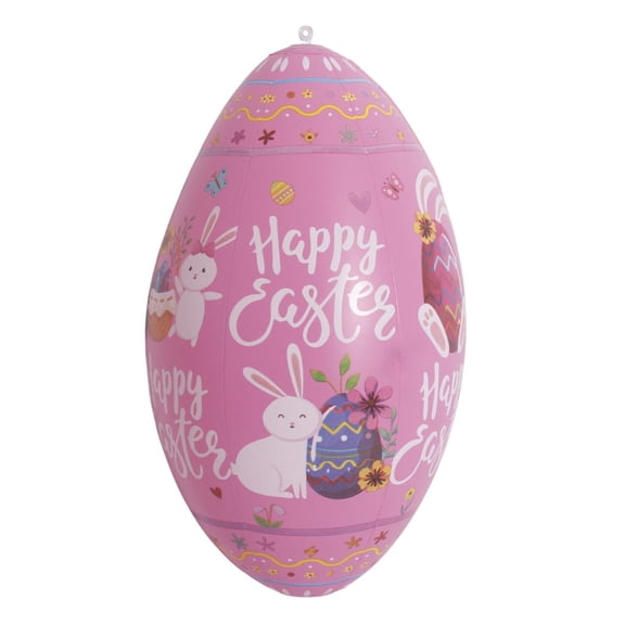 Inflatable Easter Egg 16IN PVC - Large Easter Hanging Ornament for Outdoor Yard Garden, Blow Up Holiday Decoration & Spring Party Decor