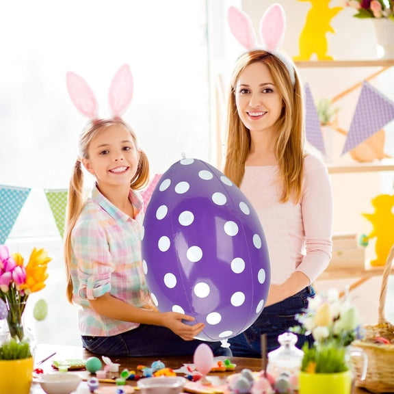 Inflatable Easter Eggs, 16", Purple