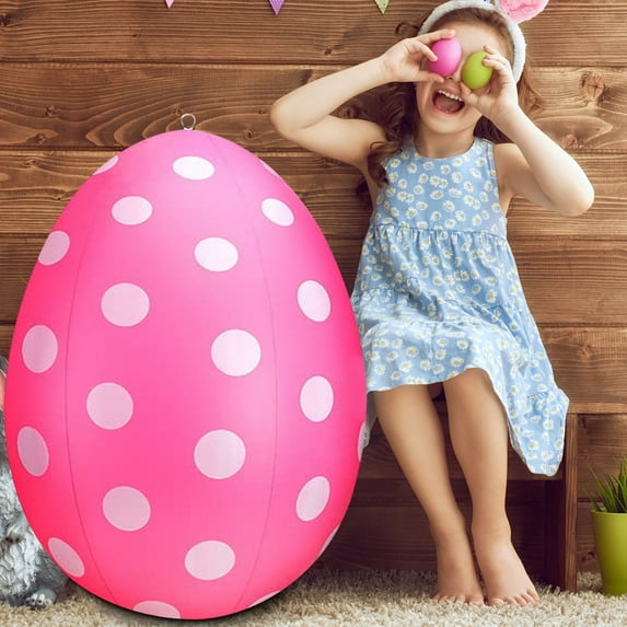 Inflatable Easter Eggs Outdoor Decoration Toys for Kids Colorful Eggs Inflatable Easter Eggs for Yard Garden Party 1pc