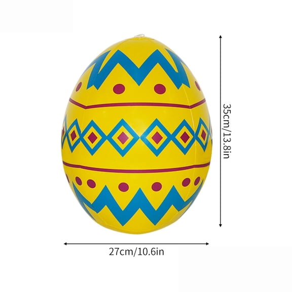 Inflatable Easter Eggs Outdoor Yard Decorations 6 Pack Blow Up Easter Egg Inflatables PVC Reusable Garden Lawn Patio Porch Hanging Display Party Holiday Spring Decor Home
