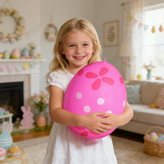 Inflatable Easter Eggs, PVC Easter Decorations, Inflatable Easter Egg Decoration for Indoor Outdoor Use, Lightweight Durable PVC Material with Space-Saving Inflatable Design