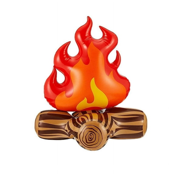 Inflatable Fake Campfire Camping Props Bonfire Party Decor Campfire Party Decorations Artificial Flame Campfire for Indoor Camping Overnight and Scene Setting (2 Pieces)