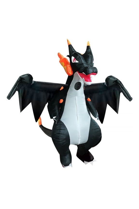 Inflatable Flame Dragon Inflatable Costume - Fun Inflatable Costumes for Halloween, Parties, and Role-playing, Suitable for Adult (4.9-6.2 Feet) Inflatable Party Cosplay Costumes