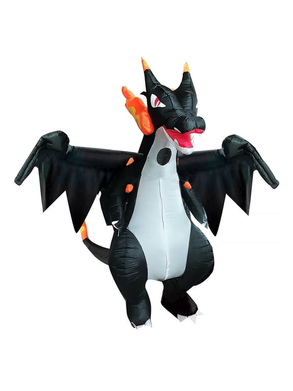 Inflatable Flame Dragon Inflatable Costume - Fun Inflatable Costumes for Halloween, Parties, and Role-playing, Suitable for Adult (4.9-6.2 Feet) Inflatable Party Cosplay Costumes