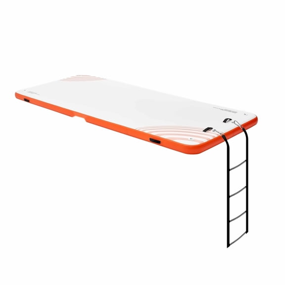 Inflatable Floating Dock 15x6 FT, Water Platform with Ladder & Bag, Non-Slip Raft Island for Ocean, Pool, Beach - Portable Floating Mat