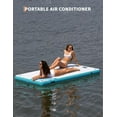 thumbnail image 1 of Inflatable Floating Dock for Lakes, 8x6 FT Swim Platform | Heavy-Duty Lake Float for Adults, Marine-Grade PVC, Non-Slip, Fast Inflate, Complete Kit (Green, Rectangle), 1 of 6