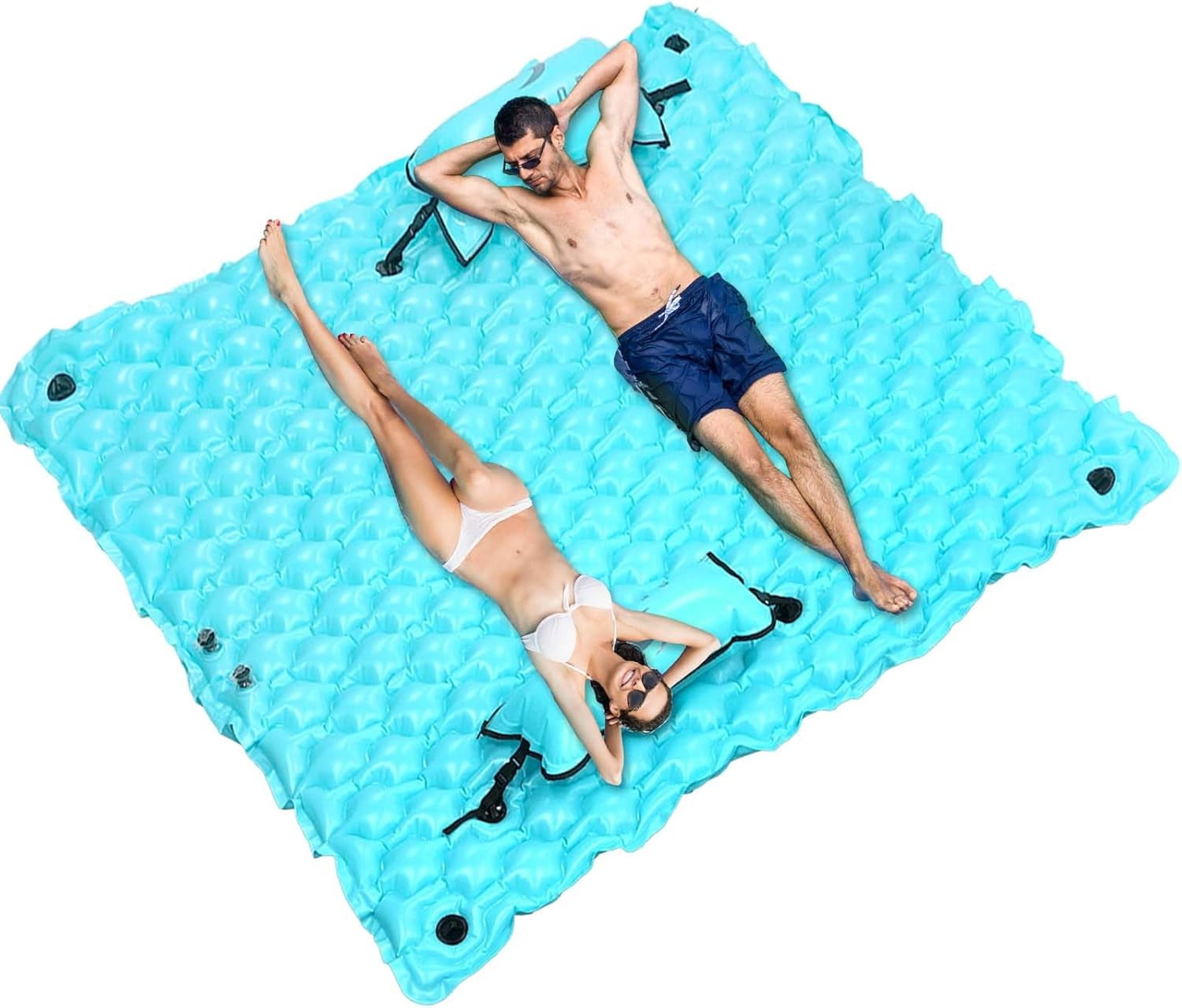 Inflatable Floating Mat, Lake Floats with Water Hammock for Beach