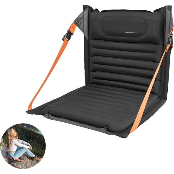 Inflatable Folding Seats, Portable Chairs with  Support, Foldable and Lightweight Seat for Camping/Sporting Events,Stadium Seats with Storage Bag Lounge Chair