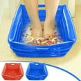 thumbnail image 1 of Inflatable Foot Bath Basin | Portable PVC Foldable Water Basin | Outdoor Camping Spa Soak Tub, Lightweight Storage, Easy to Carry, Multicolor, 13.8x13.8 Inch, 1 of 6