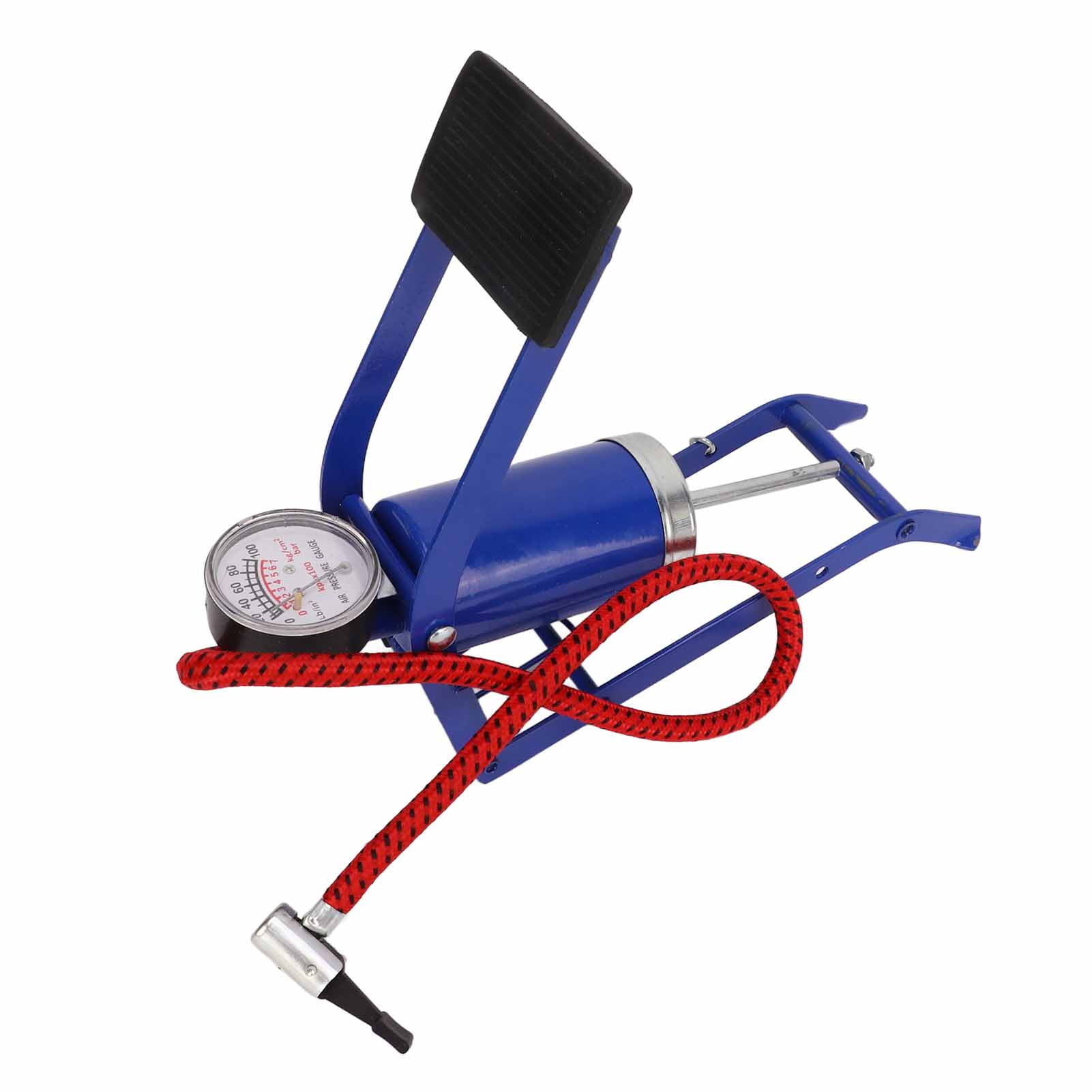 Inflatable Foot Pump, Step On Blue Floor Pump For Motorcycle