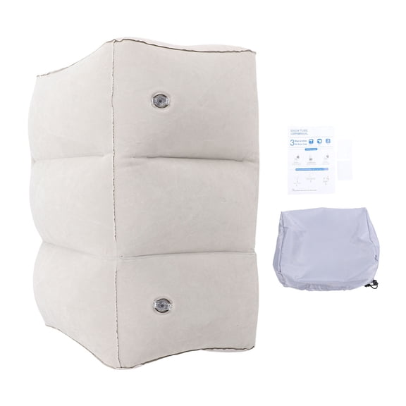 Inflatable Foot Rest Pillow Toddler Airplane Bed Adjustable 3 Layers Height Leg Rest Pillow Airplane Travel Essentials for Office Home Trains Cars