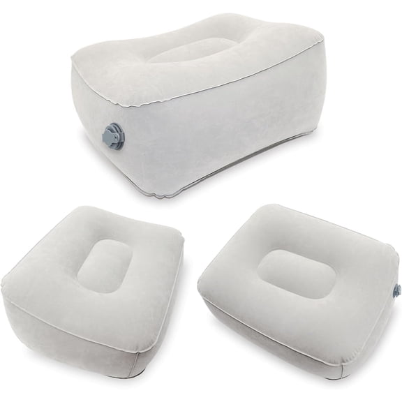 Inflatable Foot Rest Pillow for Carseat, Airplanes, Cars, Home Office and Trains