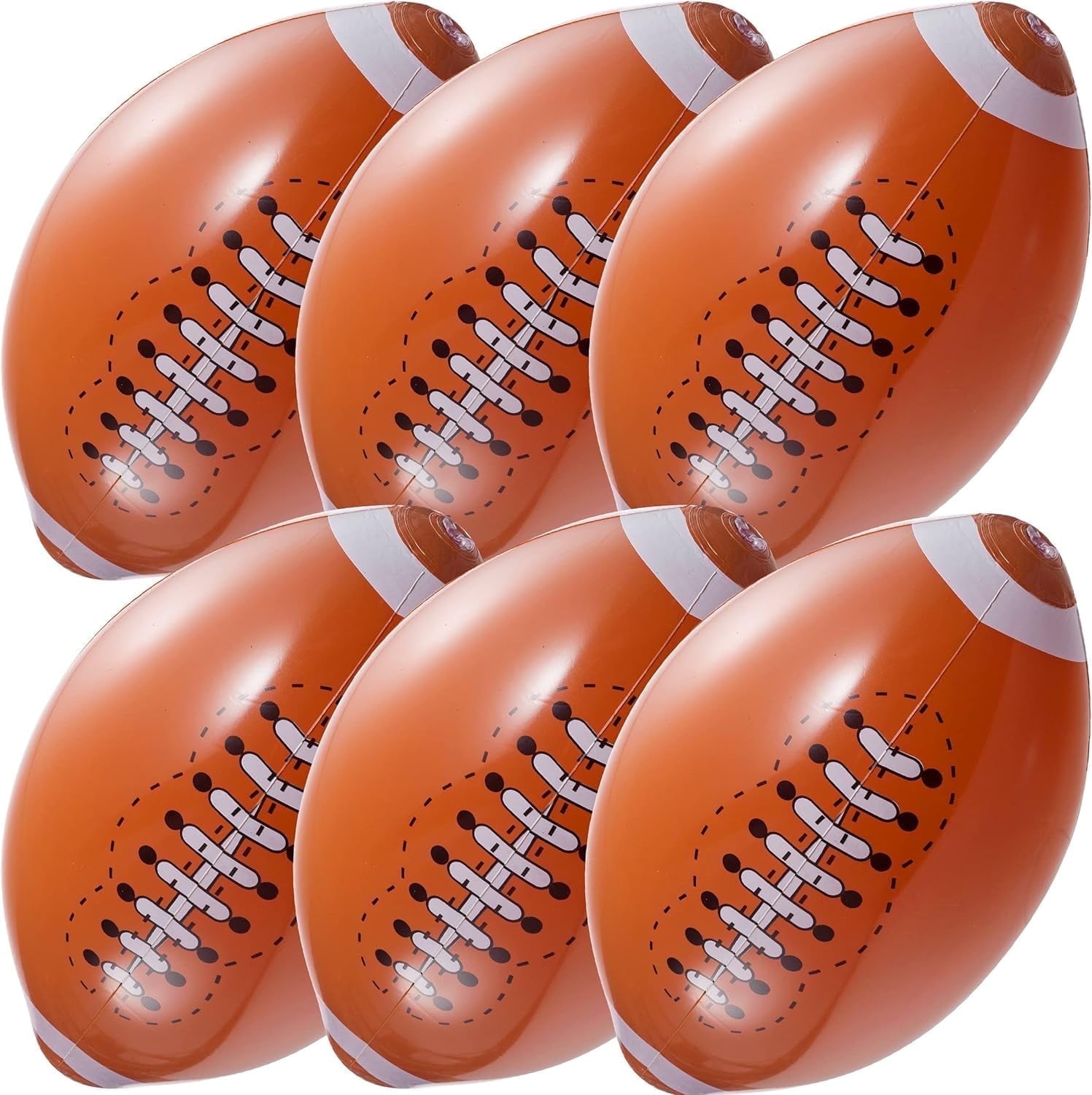 Inflatable Football (12 Pack) 16-inch Blow Up Football Games Football Party Supplies, Football Birthday Party Decorations, Football Party Favors, Football Goodie Bags Stuffers