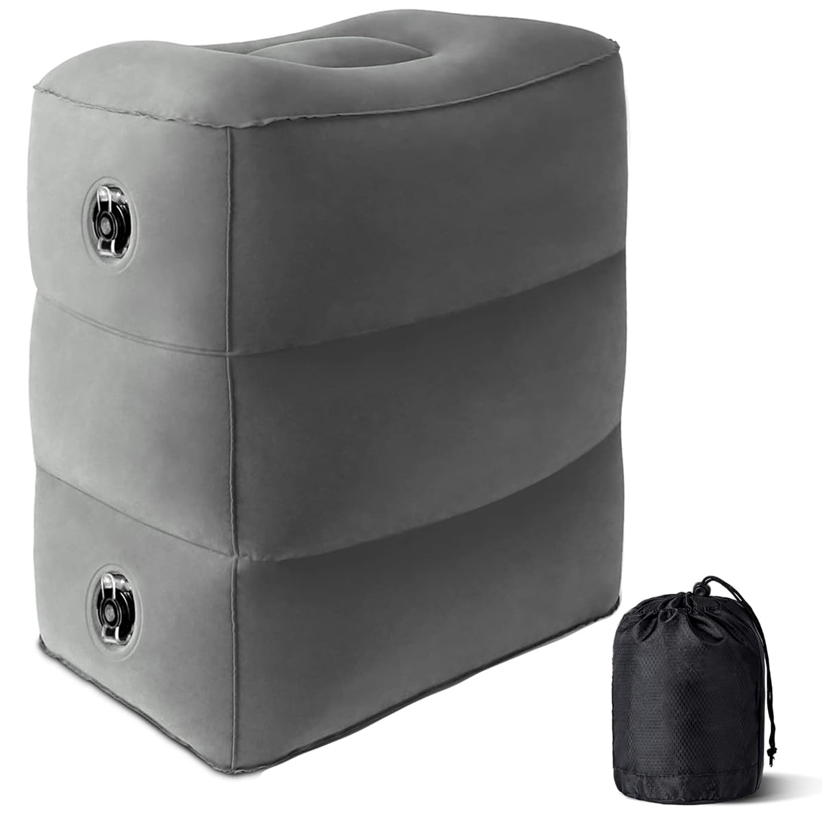 Inflatable Footrest Pillow for Travel, Airplane Travel Pillow, 3Tier