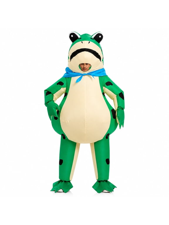 Inflatable Frog Costume Funny Full Body Blow Up Costume Suit for Adult Halloween Party Cosplay Outfit for Adult Role Play