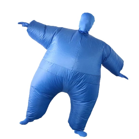 Inflatable Costume for Halloween, Funny Blow Up Sumo Wrestler Adult Suit with Battery Operated Fan, One Size Fits Most