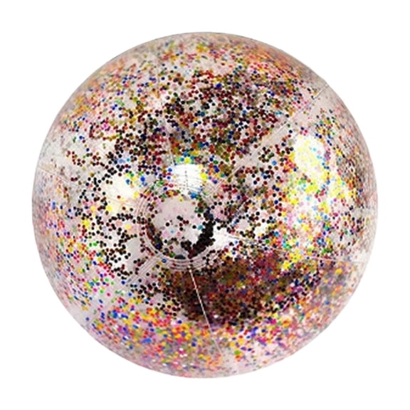 Inflatable Glitter Beach Balls 15.75 Inch, Transparent Glitter Water Ball, with Confetti, Durable PVC, Perfect for Pool, Beach, & Summer Party Fun