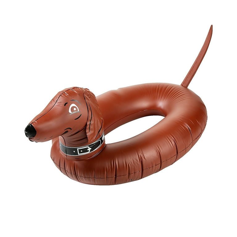 Inflatable GoFloats Wiener Dog Raft, Summer, Pool Toys, Piece