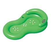 Inflatable Green Cool Lounge Chair with Holes 62.5-Inch