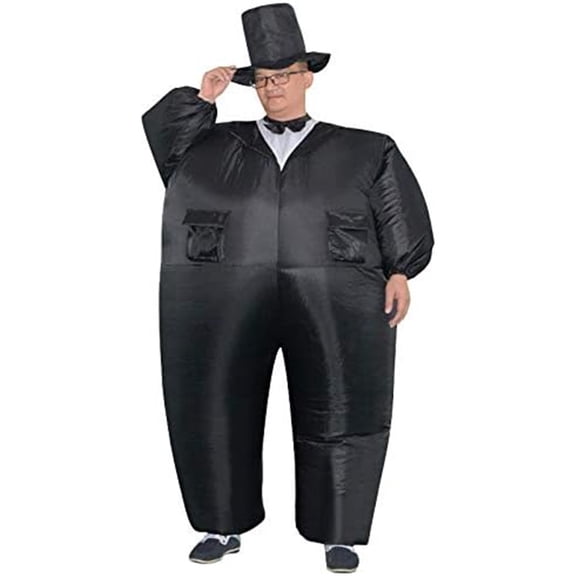 Inflatable Groom Costume for Adults Hilarious Tuxedo Blow Up Gentleman Suit for Halloween Bachelor Party Wedding Gift